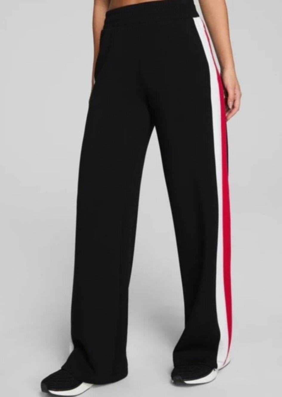 SPANX AirEssentials Colorblock Track Pant Black/Red/White NWT Size S